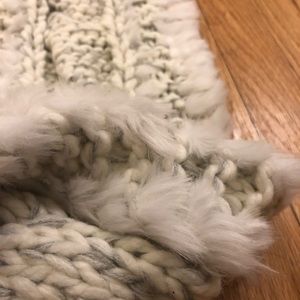 Loft knit and faux fur circle / infinity scarf